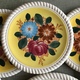 LONGWY MODELE TOLEDE FRANCE DECORE MAIN ENSEMBLE A DESSERT DE 13 PIECES DEC. FLORAL - Longwy (FRA)