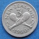 NEW ZEALAND - 3 Pence 1960 "crossed Patu" KM#25.2 Elizabeth II - Edelweiss Coins - Nieuw-Zeeland