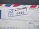 Sri Lanka Ceylon 1969 Air Mail / Luftpost Einschreiben Gestempelter R Zettel Kadirapola Nach Dresden Mit 8 Stempeln - Sri Lanka (Ceylan) (1948-...)