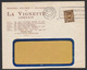 Képi - N°341 Sur Lettre "Brasserie, Malterie Et Meunerie De La Vignette" Obl Mécanique Leuven (1934) Vers Fenêtre. - 1931-1934 Képi