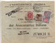 Perforata AI Assicuratrice Italiana 1916 - Milano Posta Estera - Perfint Perforé Perforated - Espresso Express - Poststempel