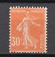 - FRANCE N° 141 Neuf ** MNH - 30 C. Orange Semeuse Camée 1907 - Cote 45 EUR - - 1906-38 Semeuse Con Cameo