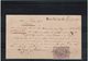 LCTN59/LE/5 - ITALIE EP CP UMBERTO I DIANO MARINA / LIVORNO 20/1/1890 TIMBRE FISCAL AU VERSO - Revenue Stamps