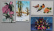 Lot De 4 Cartes : Pivoines, Paysage D'hiver, Oiseaux, Fleurs - Other & Unclassified