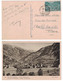 1947 - TIMBRE N° 110 OBL. CAD ANDORRE LA VIEILLE Sur CARTE CONCORDANTE Avec VUE SUR LA VILLE - Lettres & Documents