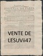 Delcampe - PARIS  " JOURNAL DE PARIS & LA GAZETTE DE PARIS ", PENDANT LA REVOLUTION. - Documents Historiques