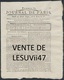 Delcampe - PARIS  " JOURNAL DE PARIS & LA GAZETTE DE PARIS ", PENDANT LA REVOLUTION. - Documents Historiques