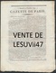 Delcampe - PARIS  " JOURNAL DE PARIS & LA GAZETTE DE PARIS ", PENDANT LA REVOLUTION. - Documents Historiques