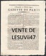 Delcampe - PARIS  " JOURNAL DE PARIS & LA GAZETTE DE PARIS ", PENDANT LA REVOLUTION. - Documents Historiques