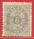 Islande N°7B 6a Gris (dentelé 12,5) 1876 * - Unused Stamps