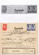 06.08.1919. KINGDOM OF SHS, ZEMUN, CHAIN BREAKERS, VERIGARI, WITH ERROR, 3 POSTAL STAMPS AS REVENUE - Covers & Documents