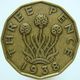 LaZooRo: Great Britain 3 Pence 1938 XF - F. 3 Pence