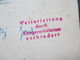 3. Reich Feldpost 2. WK 1945 Violetter Stempel L4 Weiterleitung Durch Kriegsverhältnisse Verhindert FP Stempel Mit Haken - Briefe U. Dokumente
