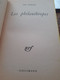 Les Philanthropes JEAN BOMMART Gallimard  1966 - Other & Unclassified