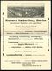 SPEDITION & FRACHT : BERLIN W/ *8II/ DEUTSCHES REICH 1923 (5.2.) Infla-PFS 10 M Achteck Auf Reklame-Klapp-Karte: Robert  - Voitures