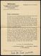 WESTZONEN / BIZONE / TRIZONE (BIS 1949) : FLENSBURG 3/ Reichspost/ Gebühr Bezahlt 1948 (8.6.) Seltener PFS Auf Interess. - Autres & Non Classés