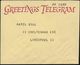 MUSIK-INSTRUMENTE ALLGEMEIN : GROSSBRITANNIEN 1955 (1.6.) Schmuckblatt-Telegramm "Glückwünsche" (Greetings Telegram) Mit - Music