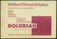 PHARMAZIE / MEDIKAMENTE : KÖLN/ 13/ Aegrosan/ Anginasin/ Dolorsan../ Johann G. W.Opfermann 1934 (30.5.) AFS Auf Monochro - Pharmacie