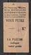 France. Ticket De Pesage De 1951. Publicité Des Magasins Printemps. Sté Anonyme Française Des Bascules Automatiques. - Sin Clasificación