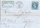 Marcophilie - 1868 -  Lettre De Montbozon  Pour Belfort , Càd  Type D7p Et  Losange GC 2437 . - 1849-1876: Période Classique