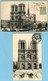 Lot De 2 CPA 75 PARIS Cathédrale Notre Dame - Notre Dame De Paris