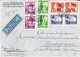 1935 Flugbrief Mit  Juventute Serie 1934 In Paaren Mit Schweizer Bahnpost Nach Bandjermasin, Indonesien; Gebrauchspuren - Storia Postale