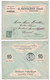 TRES BELLE ENVELOPPE ILLUSTRÉE ENTETE BARBIERE IMPRIMERIE FABRIQUE REGISTRES TOULOUSE AFFRANCHIE SEMEUSE 130 Pour NIMES - 1877-1920: Période Semi Moderne