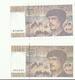 2 Billets De VINGT FRANCS 1997 BON ETAT - 20 F 1980-1997 ''Debussy''