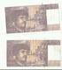 2 Billets De VINGT FRANCS 1997 BON ETAT - 20 F 1980-1997 ''Debussy''