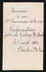 PLECHTIGE EERSTE COMMUNIE  CHARLES DE LEU 1884 COLLEGE STE BARBE   2 SCANS - Andachtsbilder