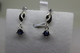 A60120 - Orecchini Pendenti In 925 Sterling - Zirconi Blu - Aretes