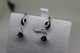 Delcampe - A60120 - Orecchini Pendenti In 925 Sterling - Zirconi Blu - Ohrringe