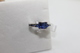 Delcampe - A60033/1 - Anello In Argento Sterling Pietre Blue - Misura 6 - Ringe