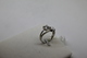 Delcampe - A60045 - Doppio Anello In Argento Sterling Con Due Pietre Centrale Bianca  - Misura 6 - Rings