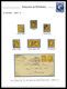 O 10c Bordeaux: Collection Composée De 11 Lettres Et 12 Détachés Dont Nombreuses Nuances (bistre Verdâtre...), Oblitérat - 1870 Emission De Bordeaux