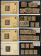 Delcampe - & 1872-1875, CERES DENTELES: Beau Stock Neuf Et Oblitérés Presenté Sur Fiches Individuelles Dont Oblitérations, Bandes, - Collections