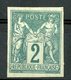 N°30 COLONIES GENERALES 2ct Vert Type Sage. * (MH) - Sage