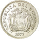 Monnaie, Équateur, Sucre, Un, 1977, TTB, Nickel Clad Steel, KM:83 - Equateur