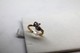 A60030 - Anello In Argento Sterling Placcato Oro Incastonato Da Due Zirconi Austriaci Misura 6 - Ringe