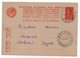 1933 RUSSIA, MOSCOW TO ZAGREB, YUGOSLAVIA, 10 KOP STATIONERY CARD, USED - ...-1949