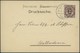 KIEL A 2 BRIEF, COURIER: 1895, 2 Pf. Große Eckkreuze Auf Drucksachenkarte (Erinnerung An Die Schiffer Kneipe), Pracht, R - Private & Local Mails