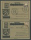 SST 1933-1945 1938/9, 4 Flugpostkarten Mit Händler-Reklame Und Verschiedenen Sonderstempel, U.a. BERLIN-REICHSTAG, Prach - Covers & Documents