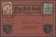 ZEPPELINPOST 13b BRIEF, 1912, 1 M. Gelber Hund, 1x Vorderseitg Und 2x Rückseitig, Dabei 1x Aufdruckfehler Huna Statt Hun - Posta Aerea & Zeppelin