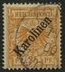 KAROLINEN 5I O, 1899, 25 Pf. Diagonaler Aufdruck, Stempel PONAPE, Pracht, Fotoattest Jäschke-L., Mi. 3400.- - Caroline Islands