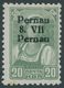 PERNAU 8IV **, 1941, 20 K. Schwarzgelbgrün Mit Aufdruck Pernau/Pernau, Feinst (etwas Fleckig), Kurzbefund Löbbering, Mi. - Occupation 1938-45