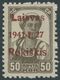 RAKISCHKI 6bIIb **, 1941, 50 K. Lebhaftbraun, Aufdruck Braunrot, Postfrisch, Pracht, Fotoattest Huylmans, Mi. 500.- - Besetzungen 1938-45