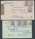 FELDPOST II. WK BELEGE 1943/4, Spanier In Deutscher Luftwaffe: 3 Verschiedene Briefe Mit Spanischen Marken Und Zensuren, - Occupation 1938-45