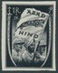 NATIONALES INDIEN VII Ba **, 1943, 1 R. + 2 R. Schwarz Inder Mit Fahne, Ungezähnt, Postfrisch, Pracht, R!, Fotoattest Zi - Ocupación 1938 – 45