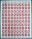 OST-SACHSEN BIb (*), 1945, 12 Pf. Rot POTSCHTA Im Kompletten Bogen (100), Dabei Die Plattenfehler PFI (3x), PFII (3x) Un - Other & Unclassified