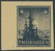 THÜRINGEN 93AXp1UG **, 1946, 4 Pf. Bläulichschwarzgrau, Vollgummierung, Dickes Papier, Steigende Papierstreifung, Ungezä - Other & Unclassified